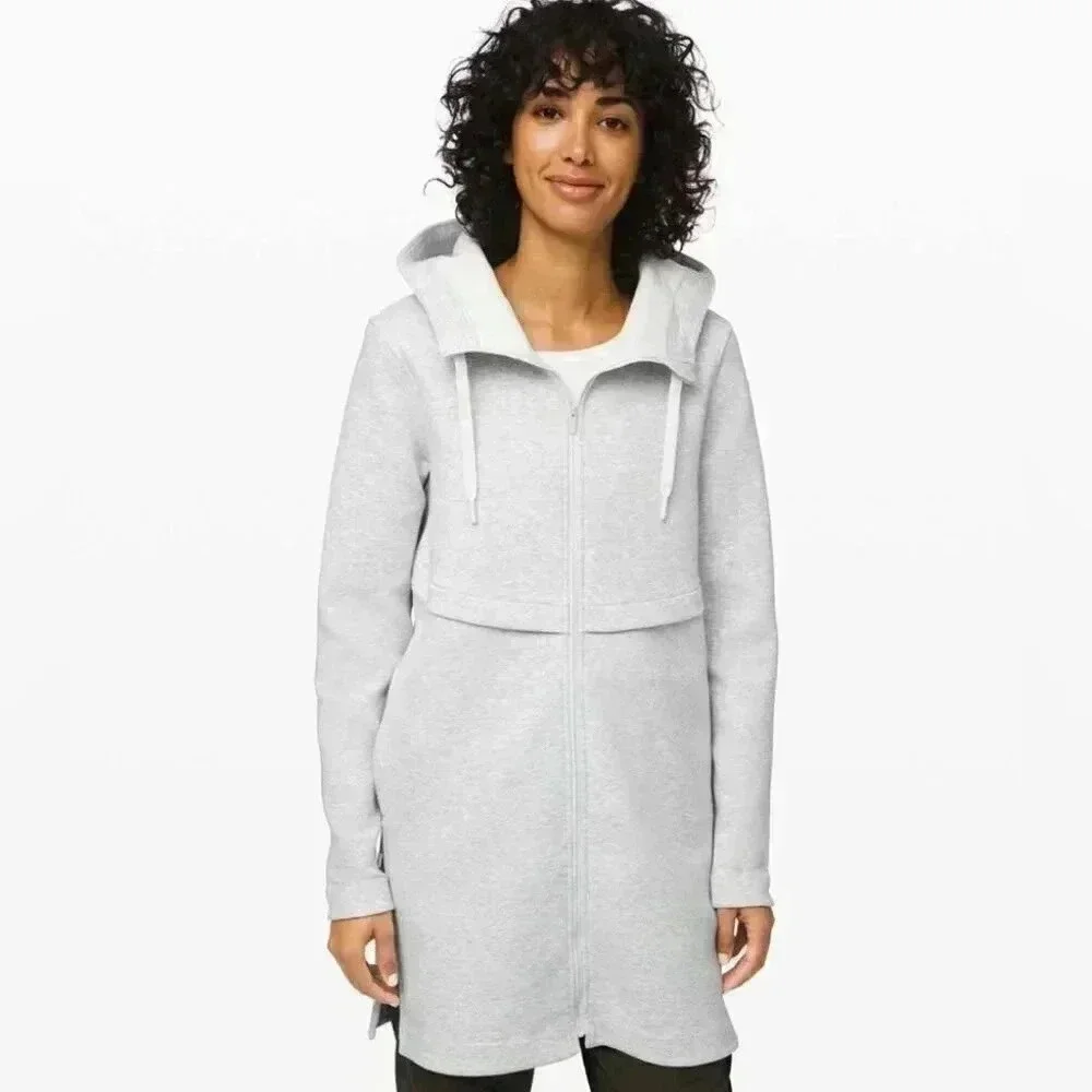 Lululemon “long horizons” casual yoga athletic heathered long sleeve hoodie XS